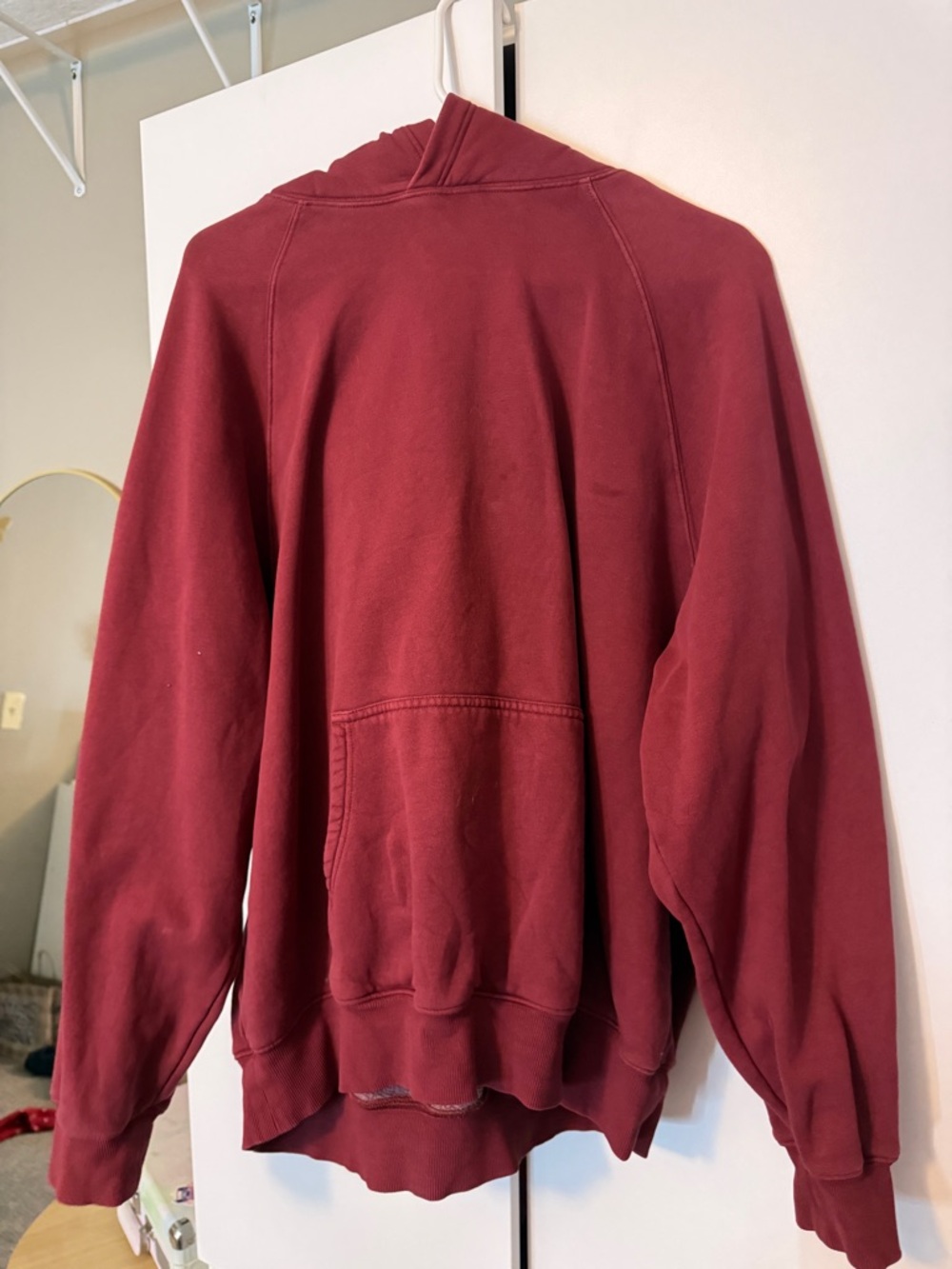 Aritzia Women's Maroon Hoodie Sweatshirt